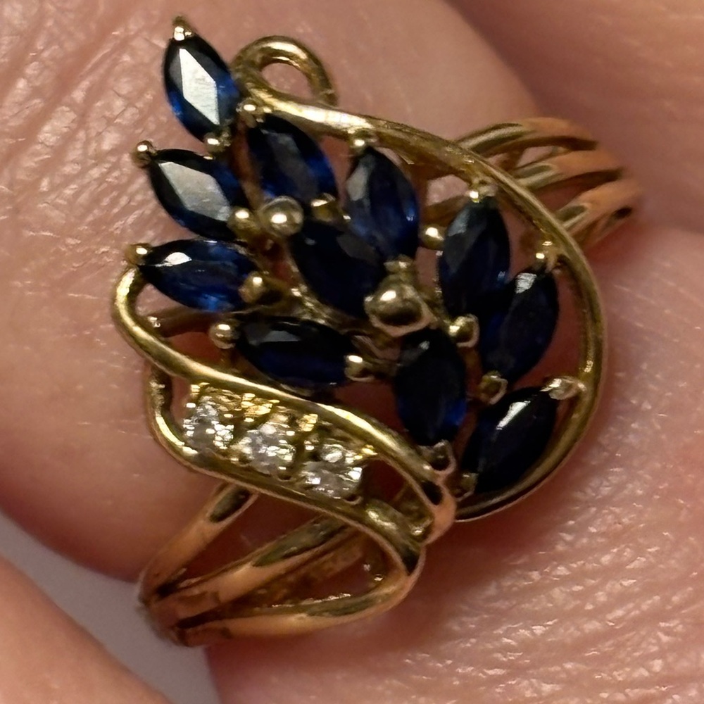 HOLD for morr790 14k Sapphire Diamond Ring NFS - Picture 16 of 16